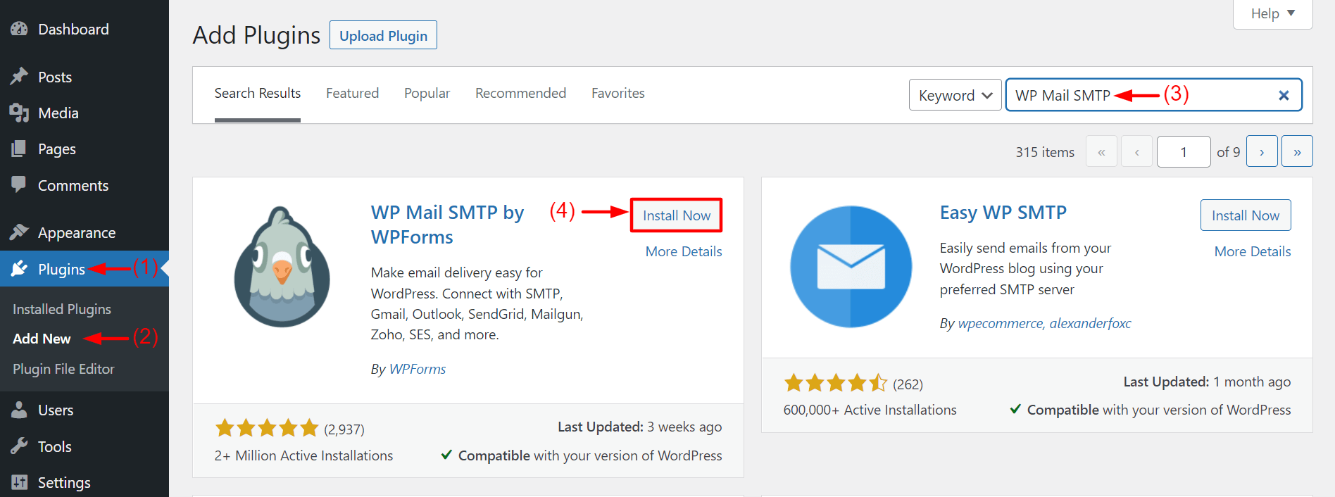 9+ Best WordPress SMTP Plugins to Improve Email Deliverability 12 Install and Activate WP Mail SMTP Plugin