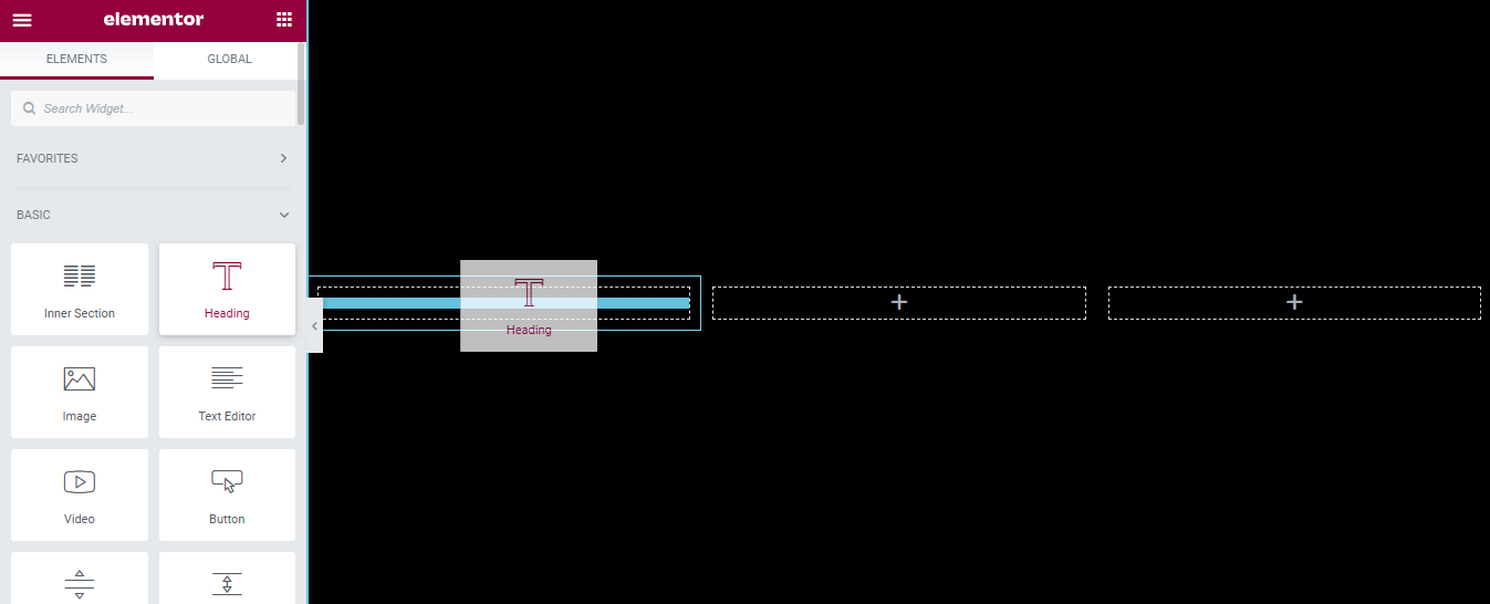 How to Edit Footer in Elementor and Create it 3 Add Heading Widget