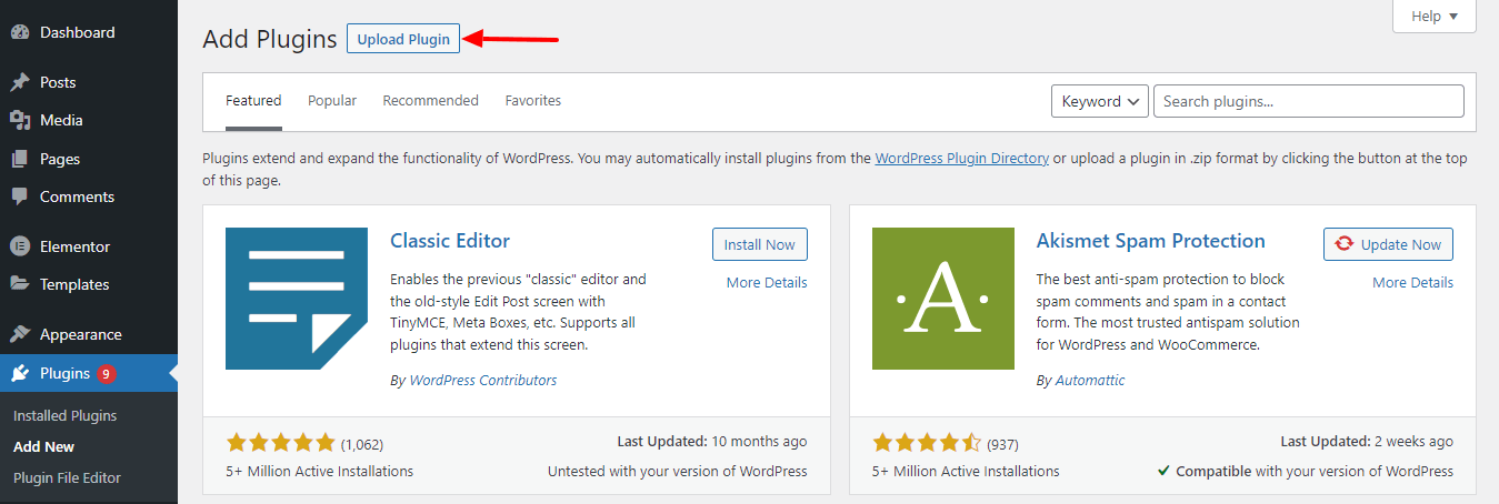 How to Install WordPress Plugins (3 Easy Ways) 7 Click Upload Plugins