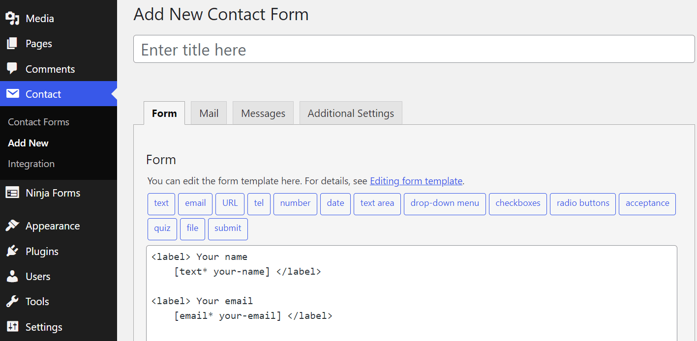 Contact Form 7 vs Ninja Forms: A Detailed Comparison 2 Contact form 7 features