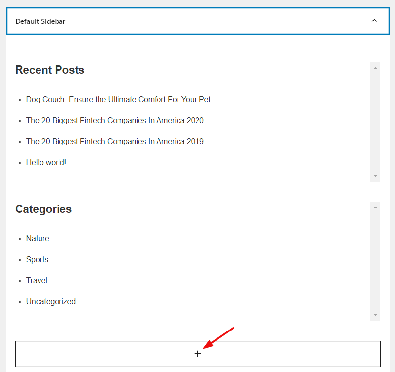 How to Add A Search Bar in WordPress within Minutes 3 Default sidebar