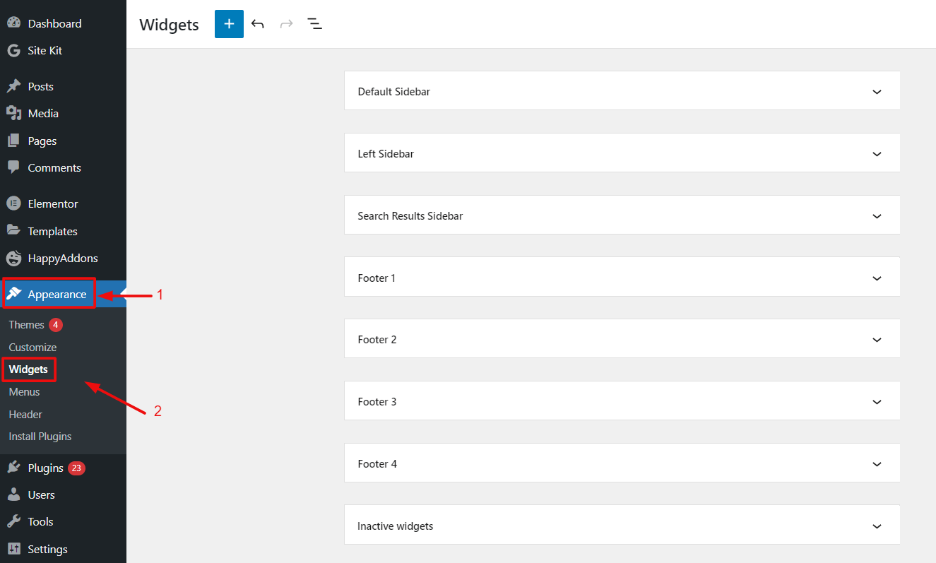 How to Add A Search Bar in WordPress within Minutes 2 Go to Appearance Widgets