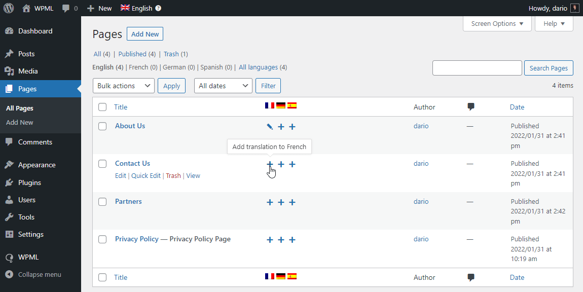 WPML Support for HappyAddons Free & Pro 10 Go to the Pages area