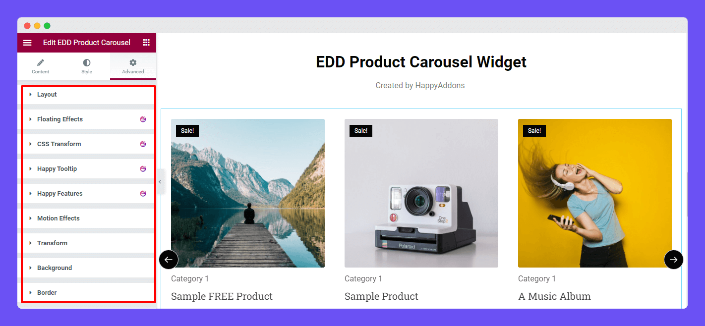 EDD Product Carousel 17 Advanced Settings
