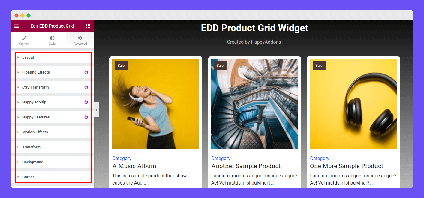 EDD Product Grid 17 Advanced Settings