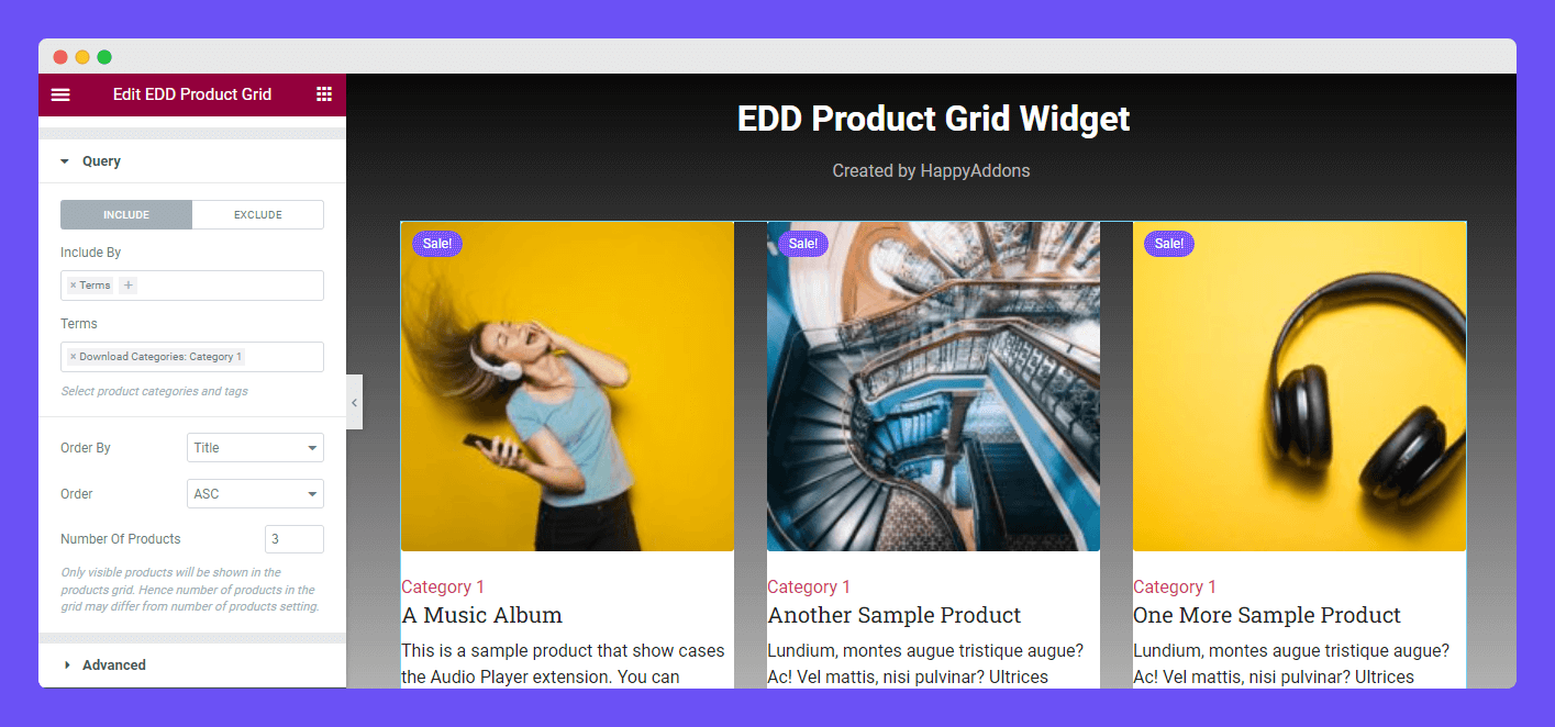 EDD Product Grid 7 Content Query Other Options