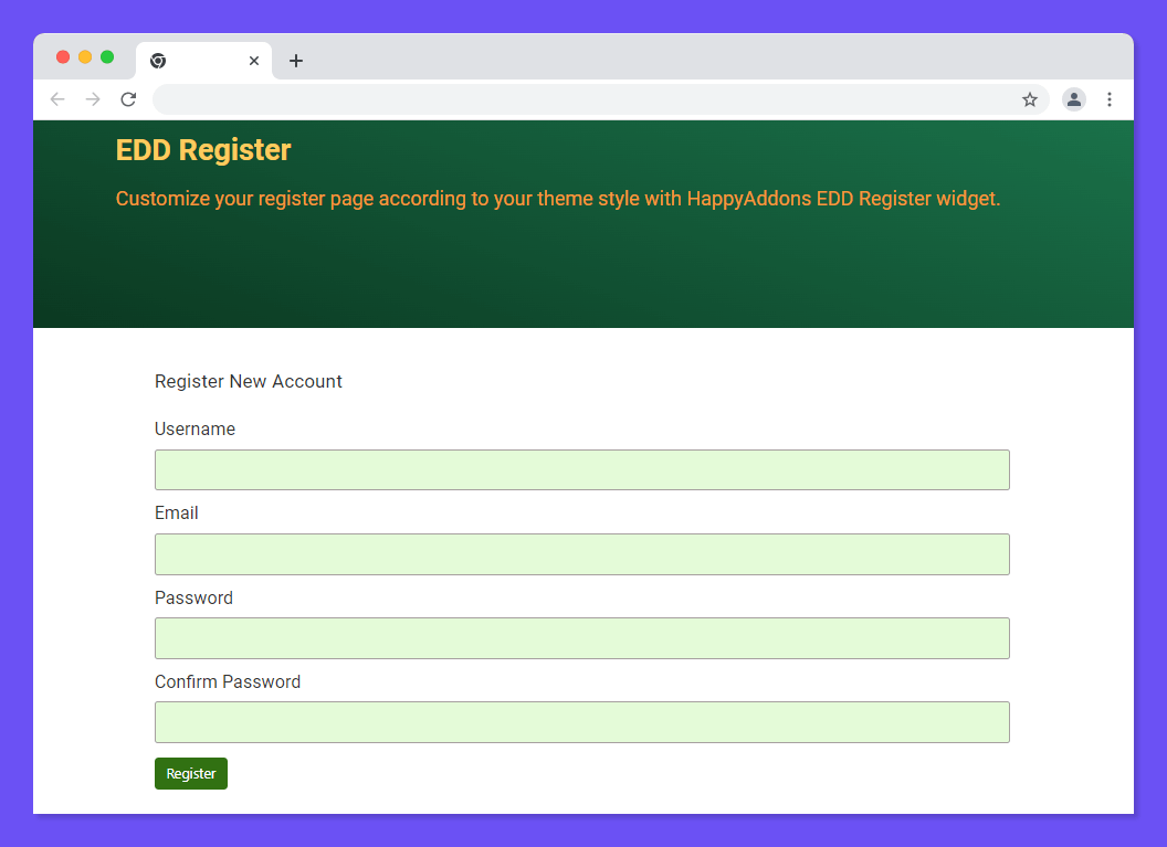 EDD Register 8 Final Preview of Register Form Design