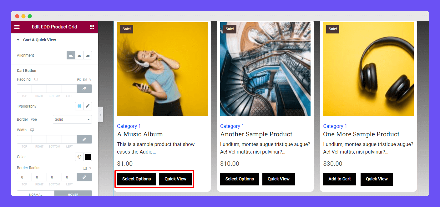 EDD Product Grid 14 Style Cart & Quick View