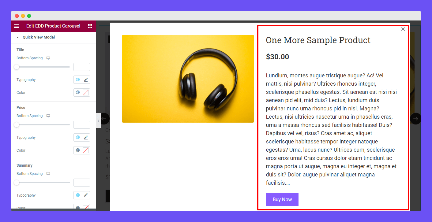 EDD Product Carousel 16 Style Quick View Modal