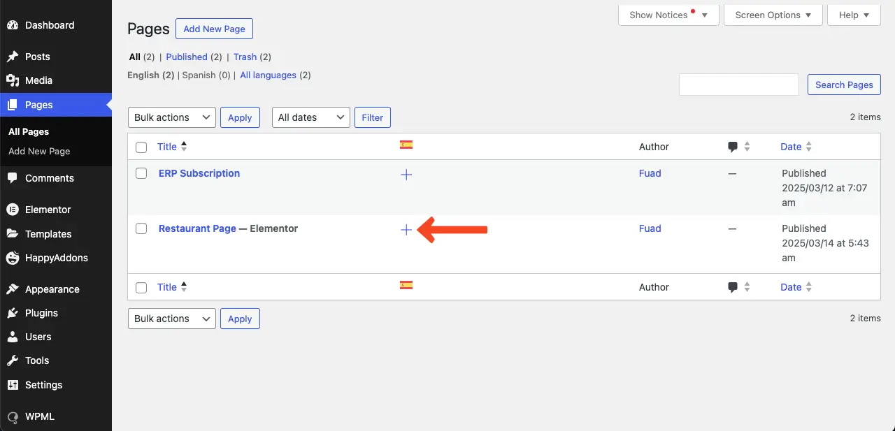 How To Build A Multilingual Website With Elementor And WPML 5 Language translation option