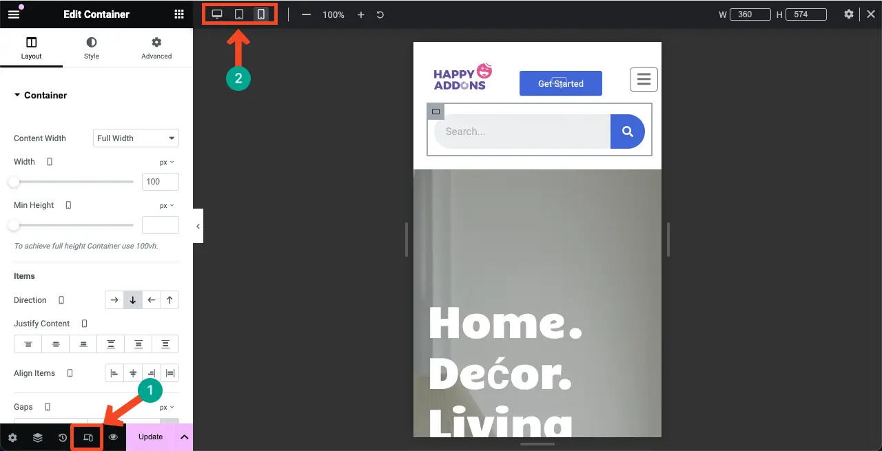 How To Add Elementor Search Icon To Website Menu 8 Make the Elementor Search Icon Mobile Responsive