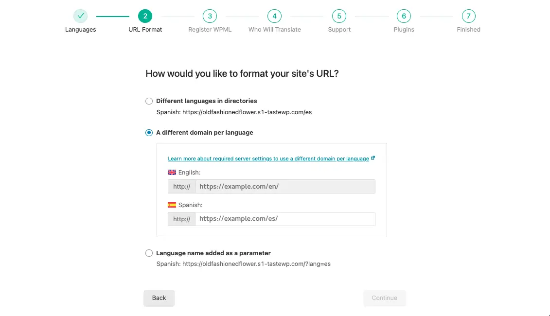 How To Build A Multilingual Website With Elementor And WPML 3 Set URL format for different languges