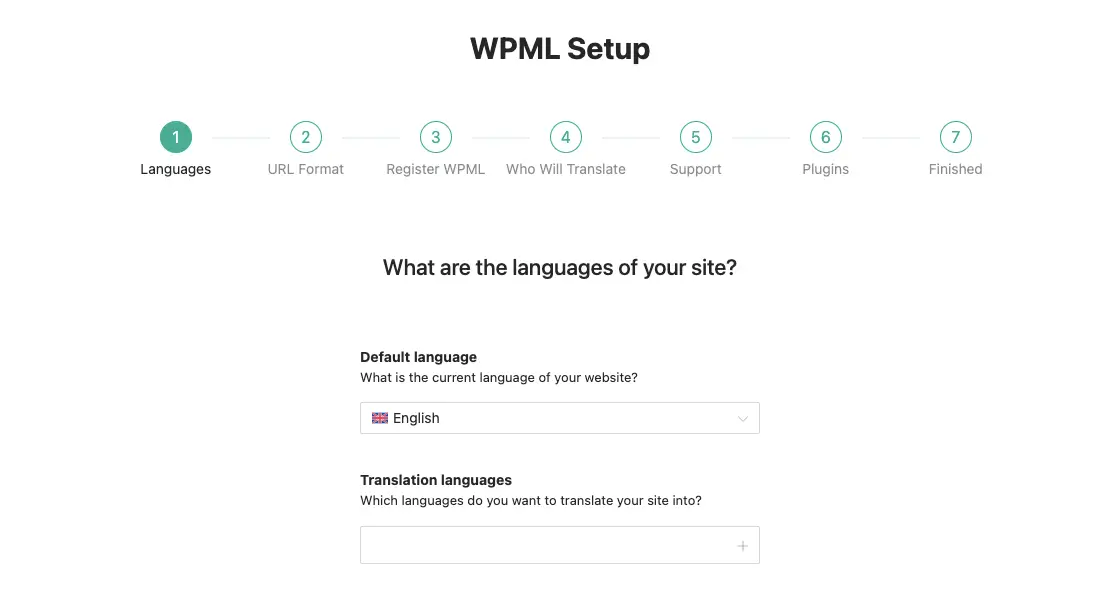 WPML Support for HappyAddons Free & Pro 1 Set a language for your website