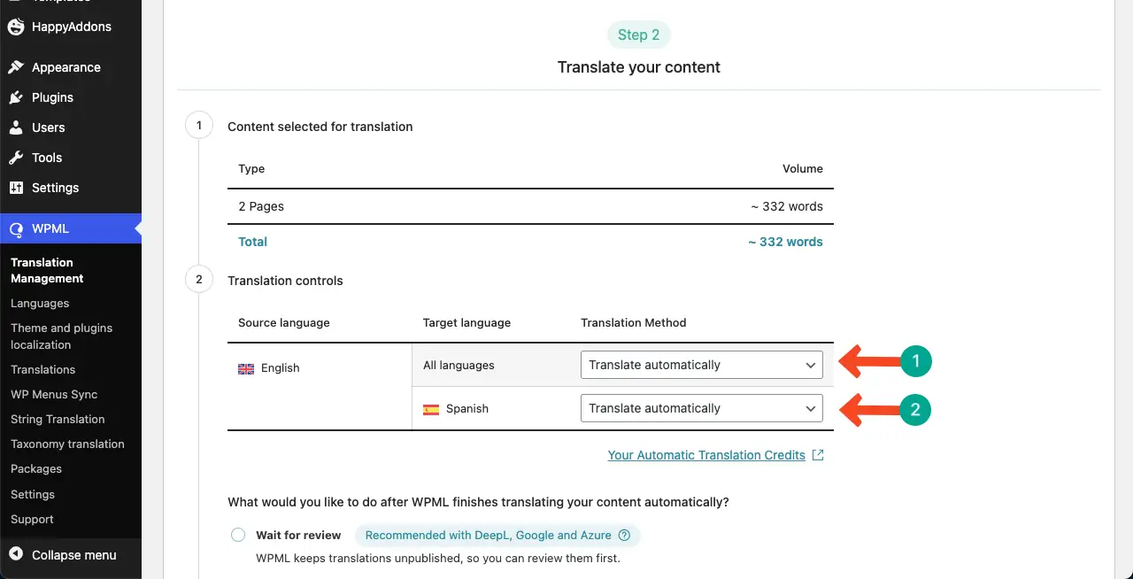 How To Build A Multilingual Website With Elementor And WPML 10 Set up translation controls