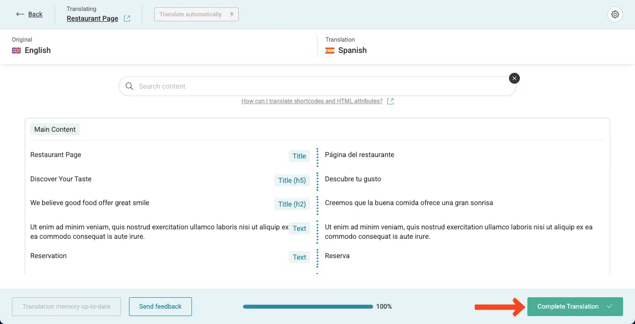 How To Build A Multilingual Website With Elementor And WPML 7 WPML translation page
