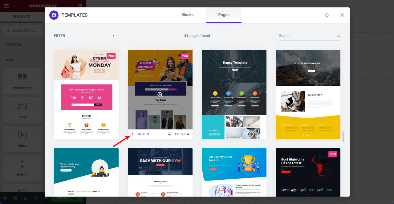 How to Design Black Friday and Cyber Monday Landing Pages on Your Website 14 Select a Cyber Monday Readymade Landing Page Template