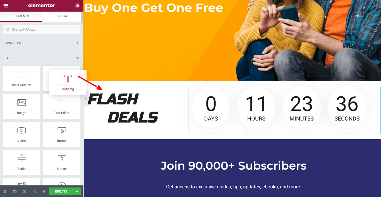 How to Design Black Friday and Cyber Monday Landing Pages on Your Website 18 Create Flash Deal Section on Cyber Monday Landing Page