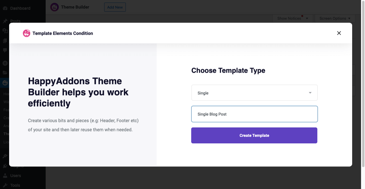 How to Add Social Media Share Buttons to WordPress Posts 5 Create a Single Post Using a Ready Template