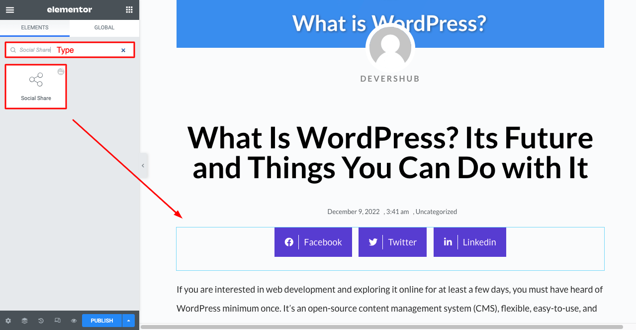 How to Add Social Media Share Buttons to WordPress Posts 9 Drag and Drop Social Share Widget to Your WordPress Single Post Template