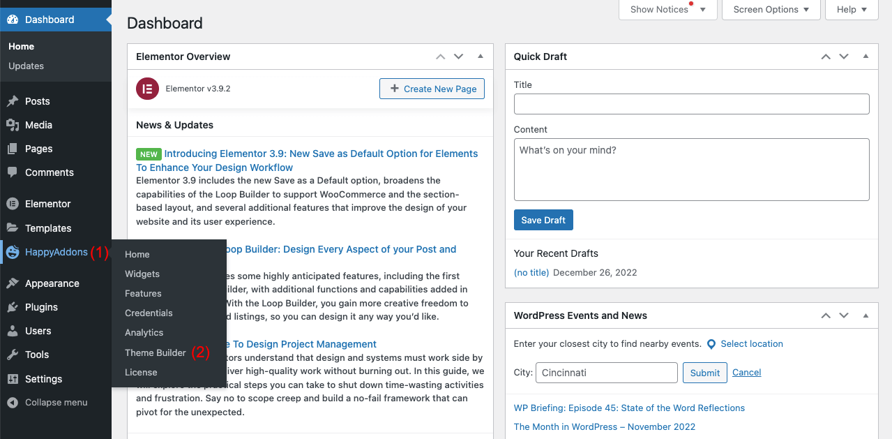 How to Add Social Media Share Buttons to WordPress Posts 3 Go to Theme Builder from HappyAddons