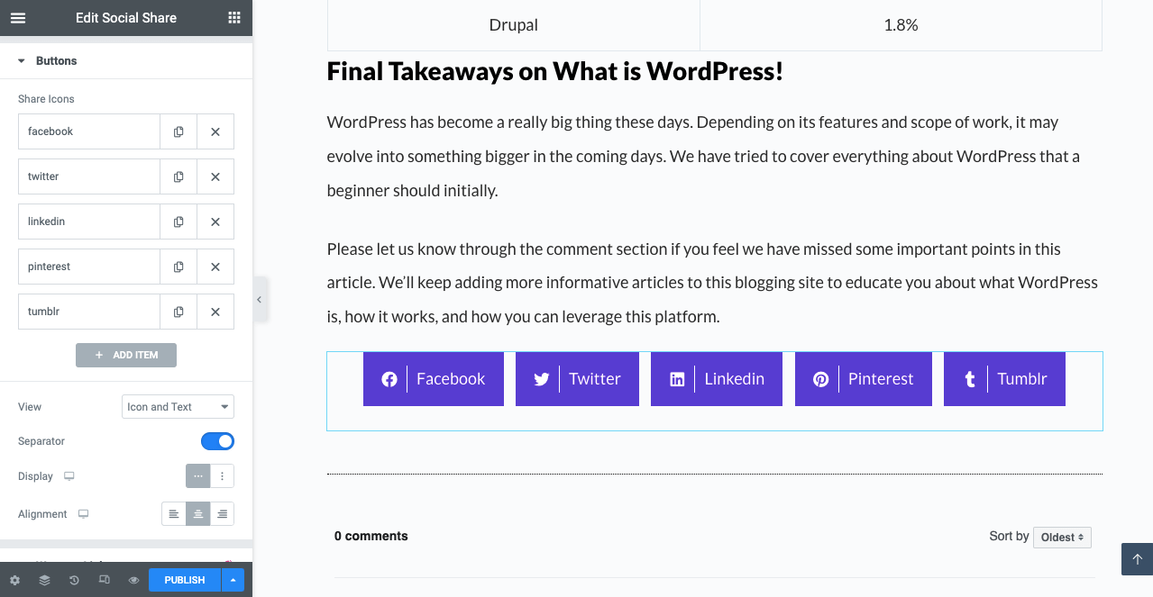 How to Add Social Media Share Buttons to WordPress Posts 12 Add Popular Social Share Buttons to Your Blog Post Using HappyAddons