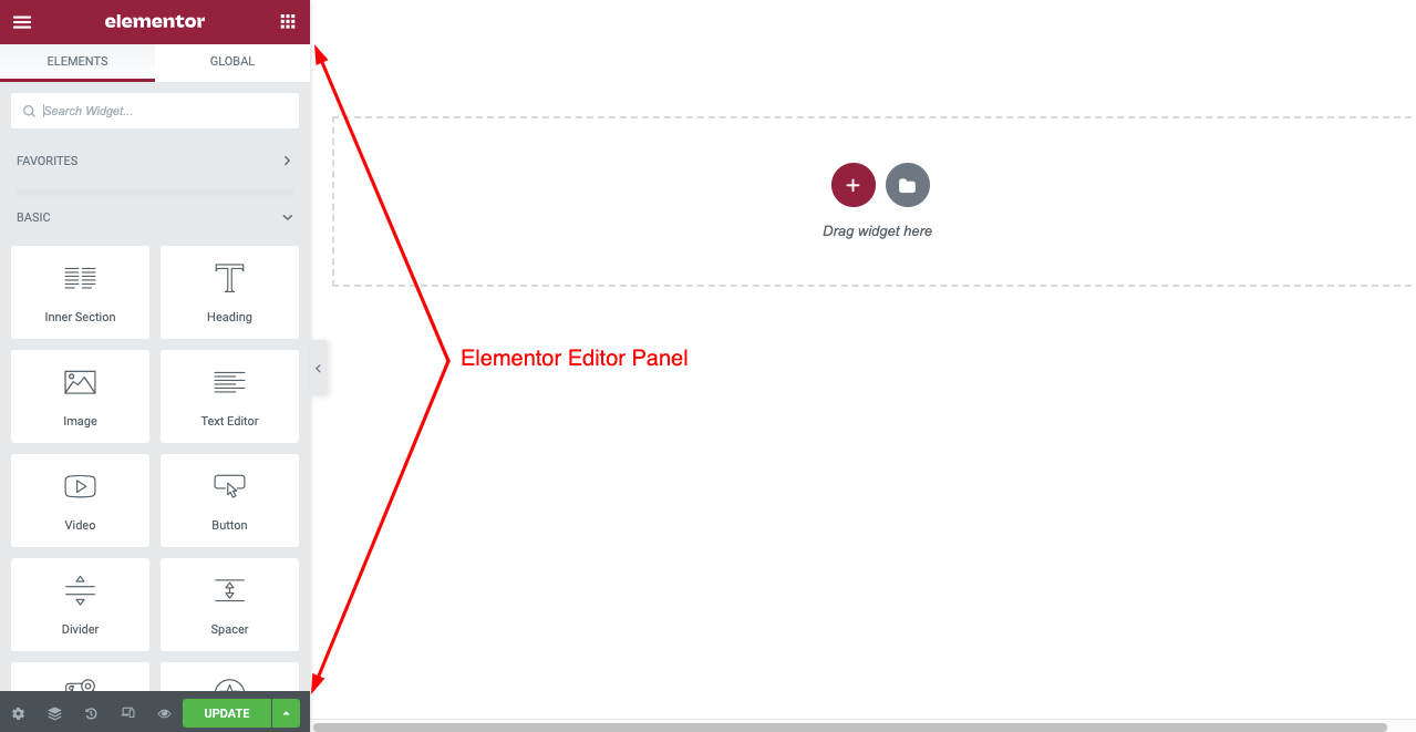 Step-by-Step Guide to Recreate Your Divi Website in Elementor 7 Elementor Editor Panel