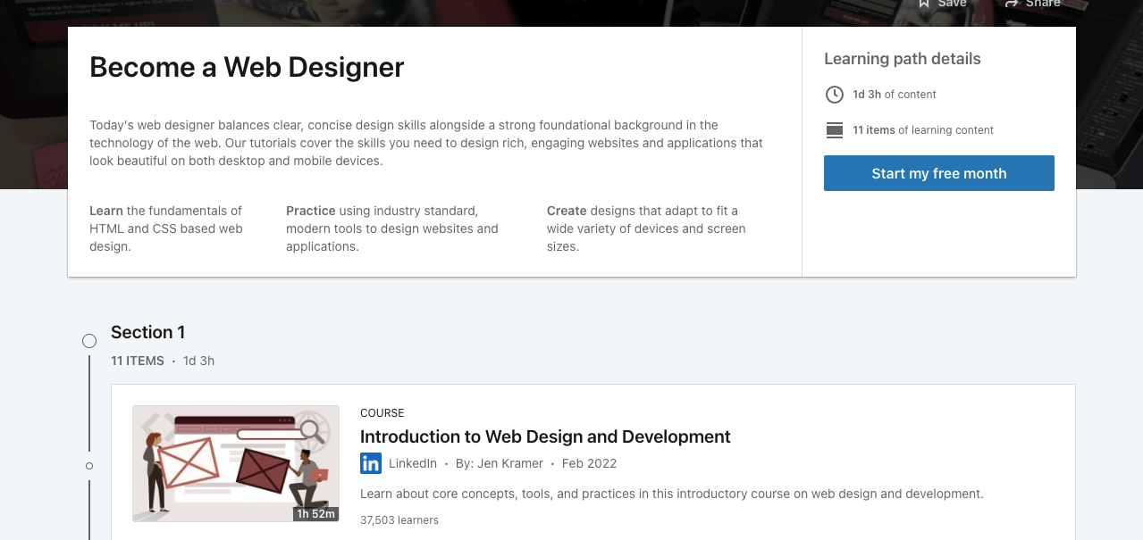 9+ Best Web Design Courses and Certifications to Maximize Your Earning Potential (Free and Paid) 4 Become A Web Designer Course of LinkedIn