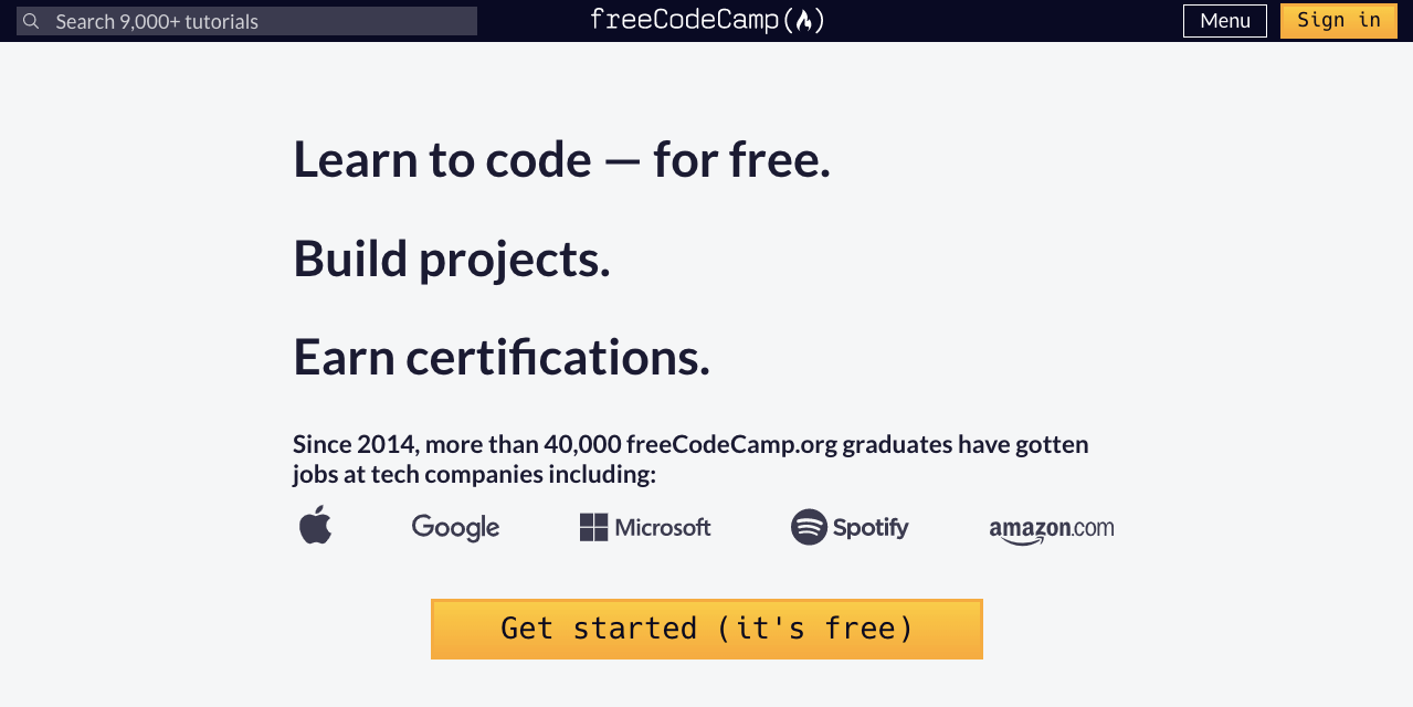 9+ Best Web Design Courses and Certifications to Maximize Your Earning Potential (Free and Paid) 2 FreeCodeCamp