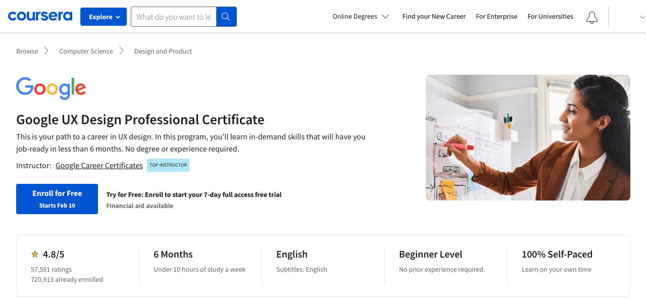 9+ Best Web Design Courses and Certifications to Maximize Your Earning Potential (Free and Paid) 8 Google UX Design Professional Certificate of Coursera