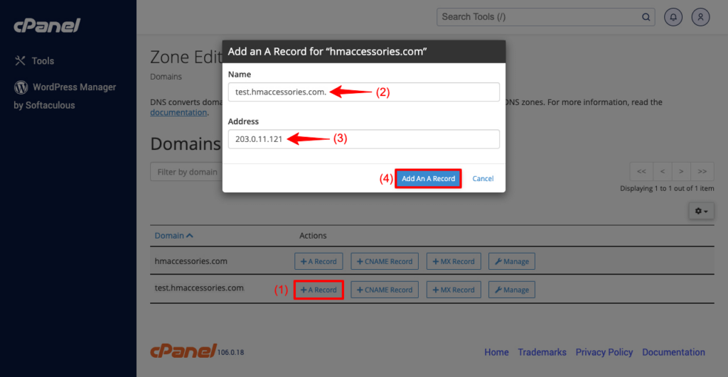 How to Clone a WordPress Site With and Without Plugin 12 Add DNS Record