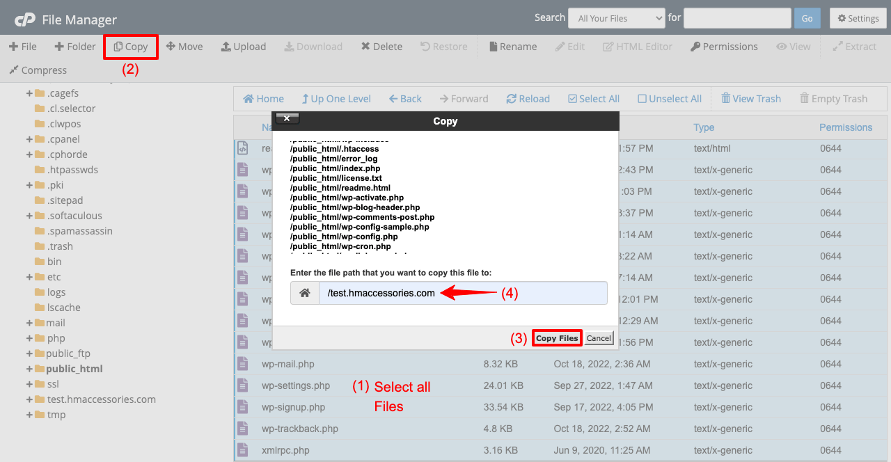 How to Clone a WordPress Site With and Without Plugin 5 Copy all files from Public_html to paste on your clone site