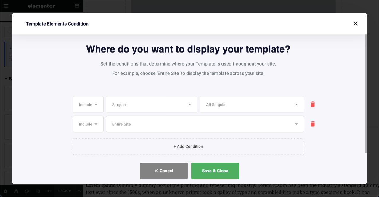 How to Create a Blog Post Template in Elementor Free with HappyAddons 25 Set Conditions