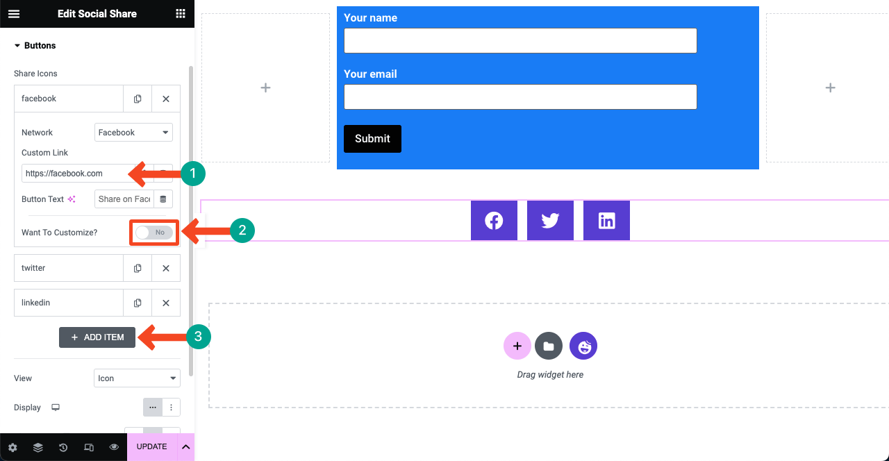 How to Create a Blog Post Template in Elementor Free with HappyAddons 15 Add More Social Share Icons and Customize Them