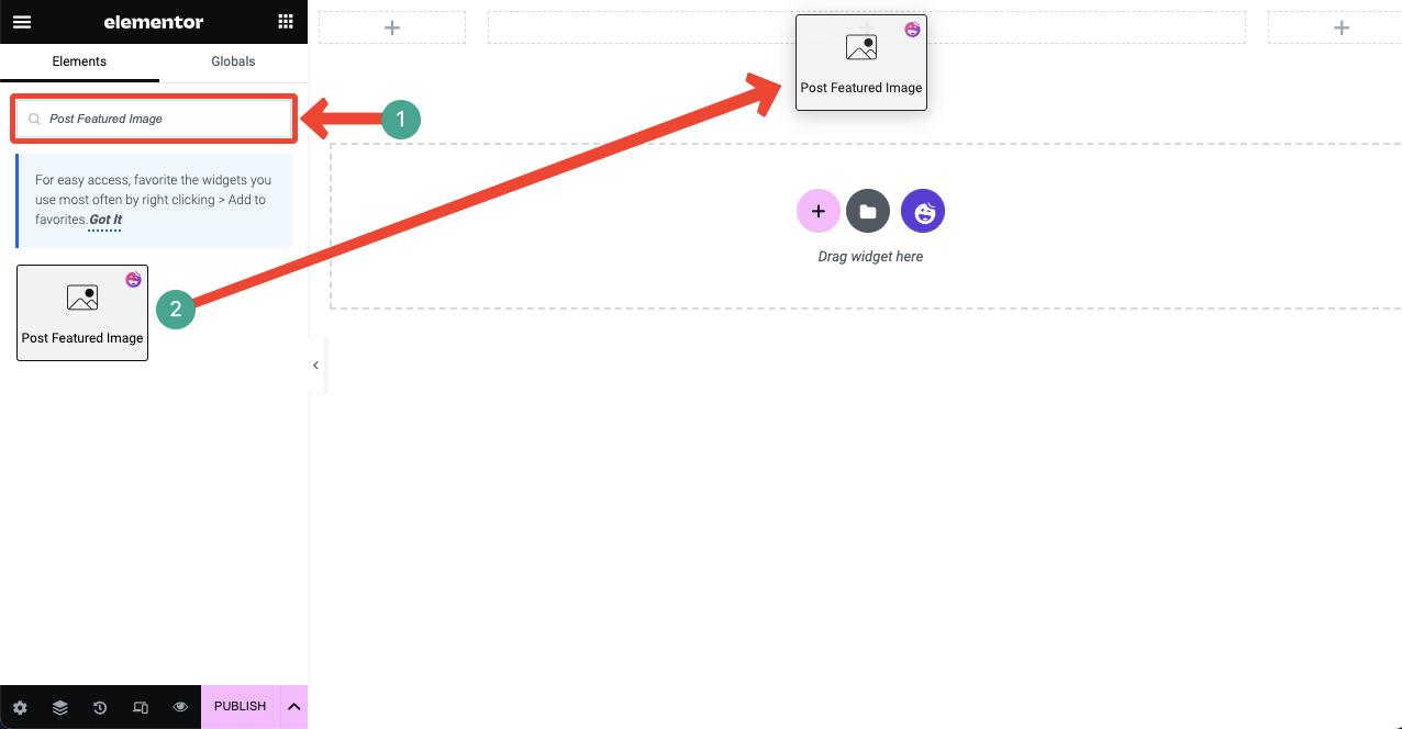 How to Create a Blog Post Template in Elementor Free with HappyAddons 5 Add the Post Featured Image Widget
