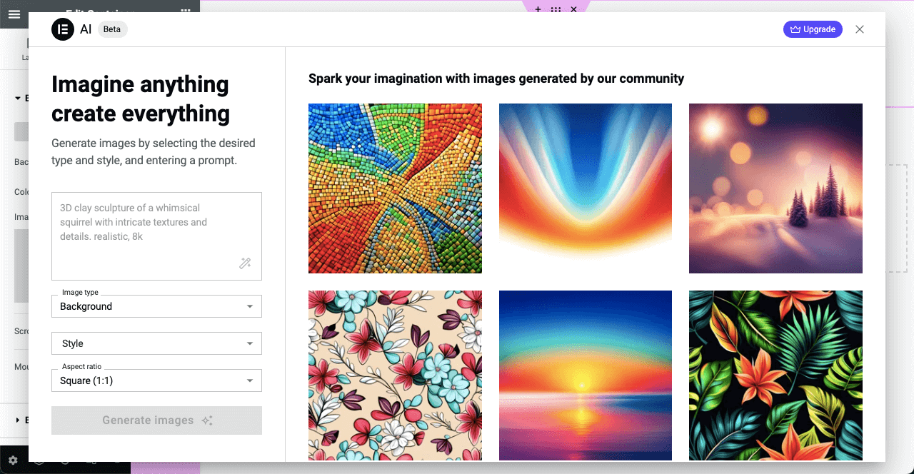Introducing Elementor AI - Benefits, Use Cases, and How to Use It 12 Generate Images with Your Prompts