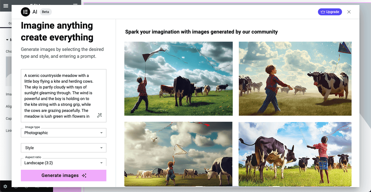 Introducing Elementor AI - Benefits, Use Cases, and How to Use It 9 Images Generated with Elementor AI