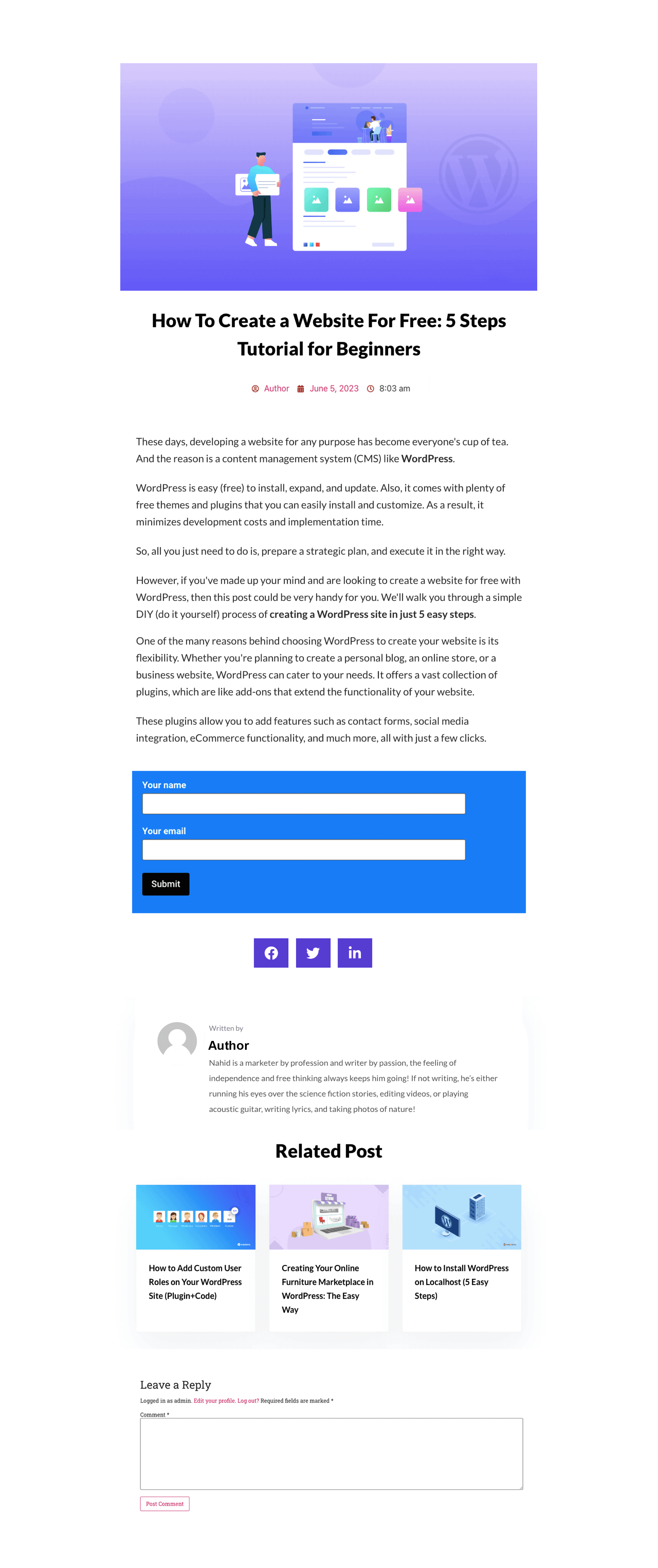 How to Create a Blog Post Template in Elementor Free with HappyAddons 26 Preview the Single Blog Post Template