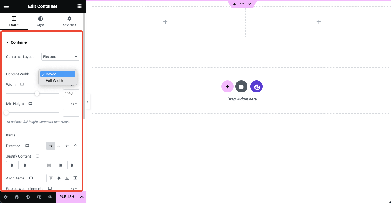 How to Use Elementor Flexbox Container Step by Step 5 Customize the Elementor Flexbox Container