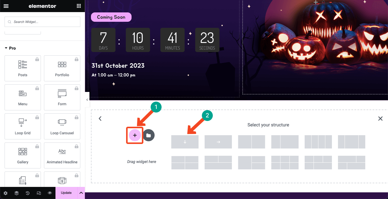 How to Design a Halloween Web Page in 2025 11 Create a new section