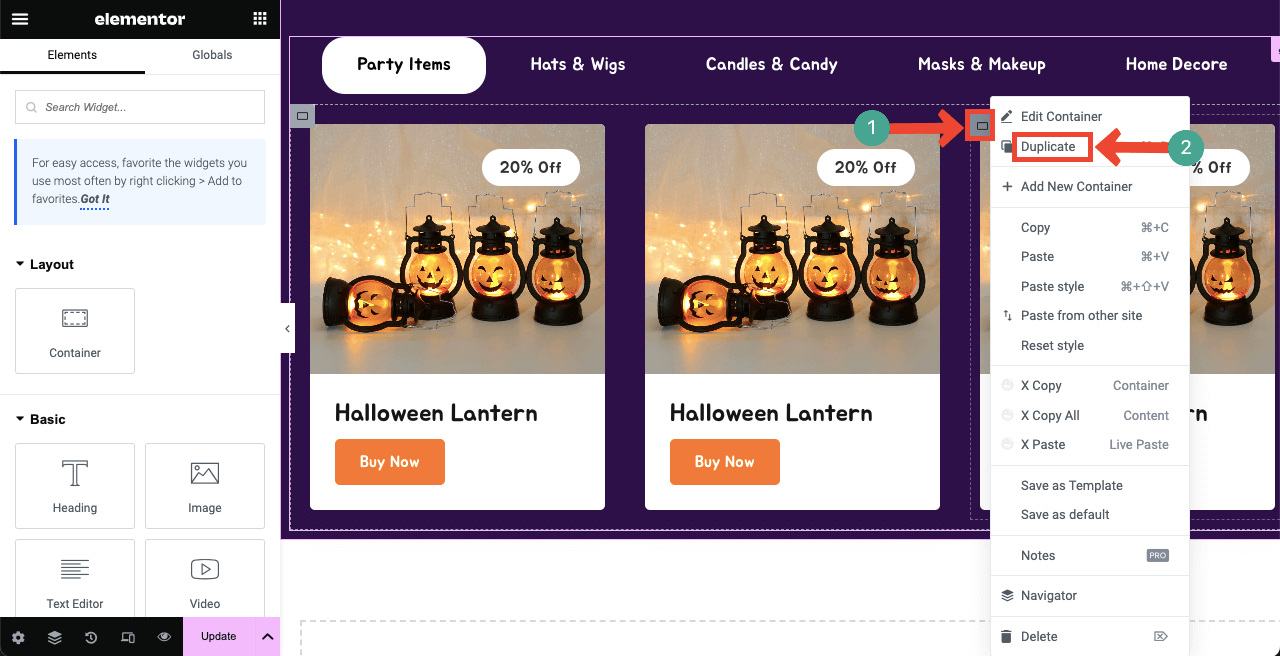 How to Design a Halloween Web Page in 2025 15 Duplicate the Card