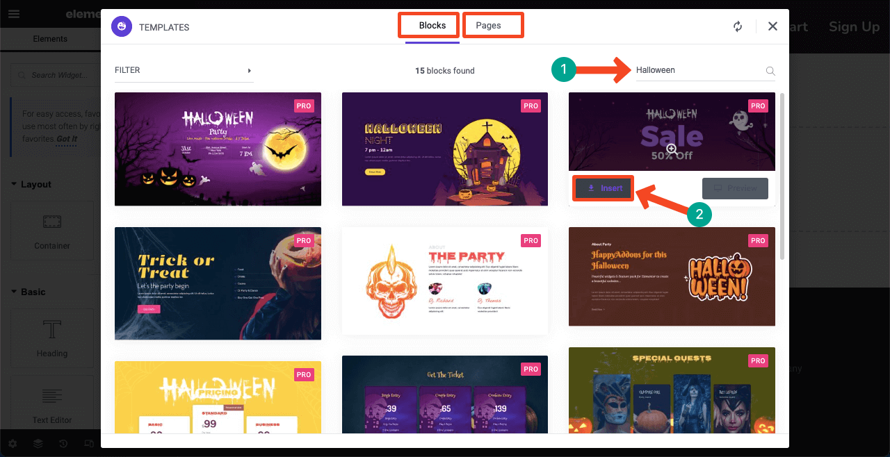 How to Design a Halloween Web Page in 2025 6 Explore Halloween Templates and Insert the one you like