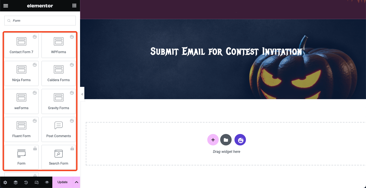 How to Design a Halloween Web Page in 2025 20 HappyAddons form widgets