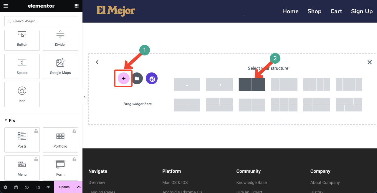 How to Design a Halloween Web Page in 2025 7 Select a column structure