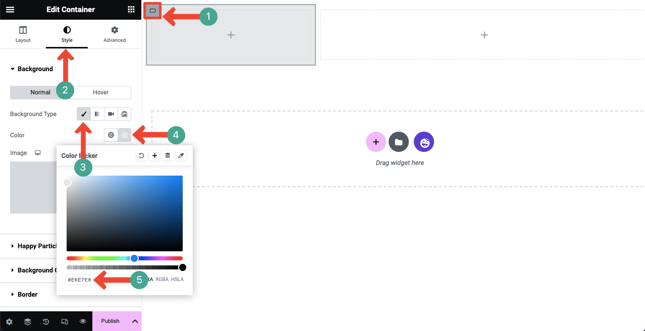 How to Create a Resume Website By Drag and Drop (Elementor) 7 Set background color for the sidebar