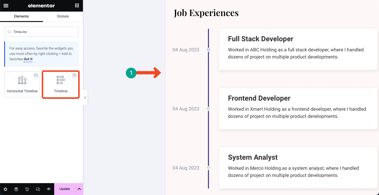 How to Create a Resume Website By Drag and Drop (Elementor) 20 Show Job Experience