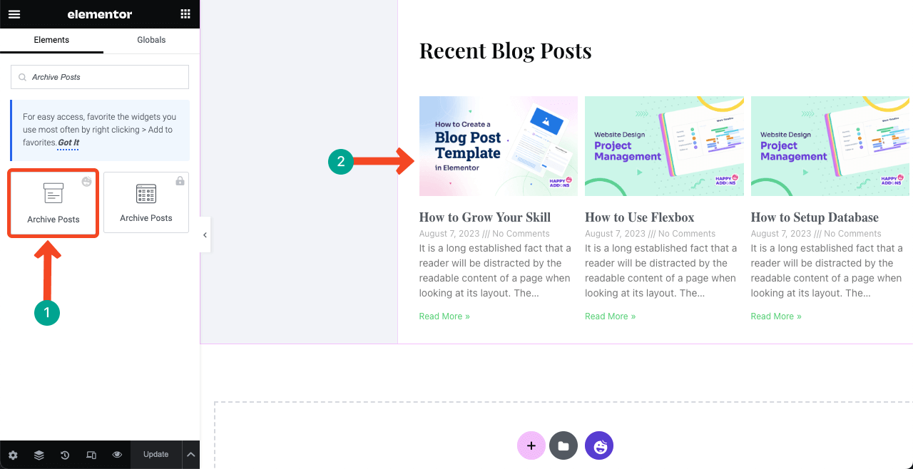 How to Create a Resume Website By Drag and Drop (Elementor) 23 Show your blog posts