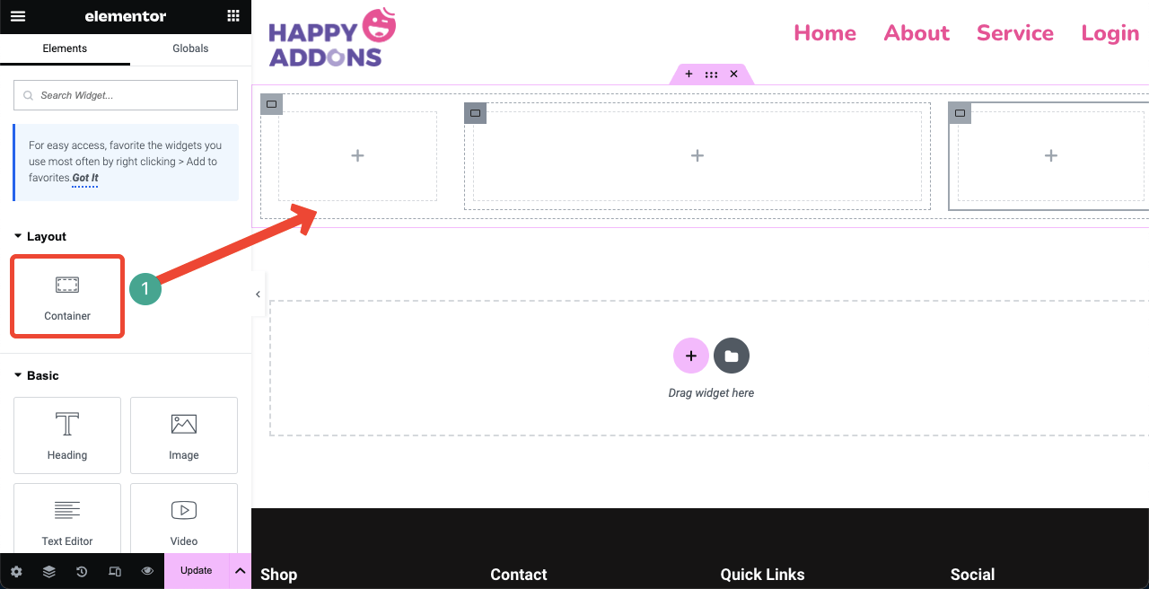 How to Create a Login Page on WordPress with Elementor 7 Add more flexbox container with the parent container