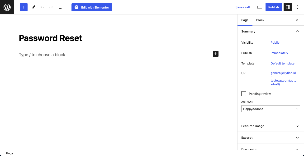 How to Create a Login Page on WordPress with Elementor 25 Create a new page for password reset