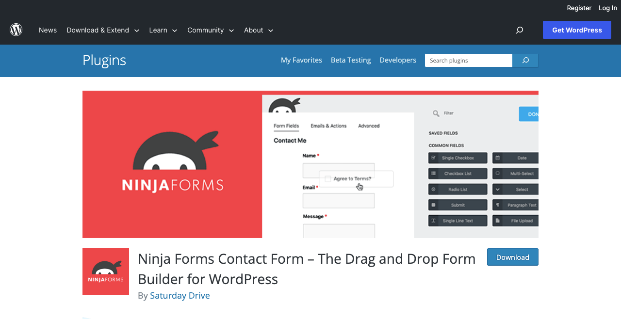 9 Best Contact Form Plugins for Elementor Websites 4 Ninja Forms