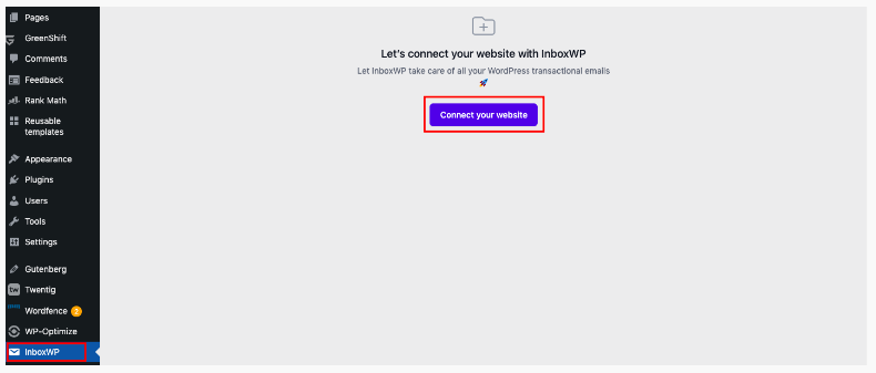 Meet InboxWP: Take Control of Your WordPress Transactional Email Delivery with Perfection 🎉 7 Connect the InboxWP plugin to your website